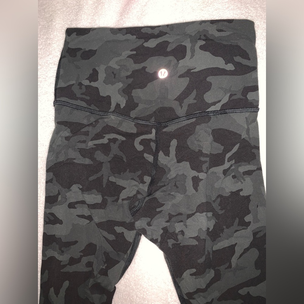 green camo lululemon align 25” leggings